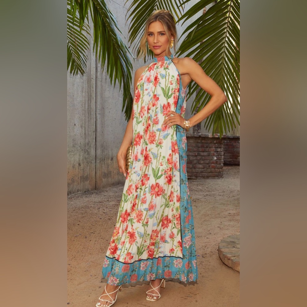 Vici Floral Halter Maxi Dress